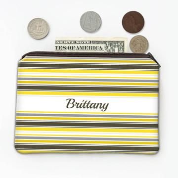 Vibrant Stripes : Gift Coin Purse Horizontal Lines Yellow Office Abstract Art Print Cute Funky