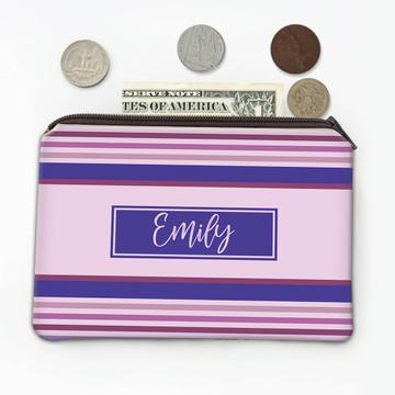 Gradient Purple Stripes : Gift Coin Purse Cute Abstract Sweet Fifteen Baby Girl Shower Lines