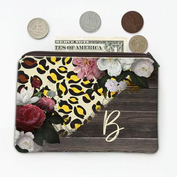Cheetah Animal Print : Gift Coin Purse Flowers Personalized Name Animals Wildlife Fauna