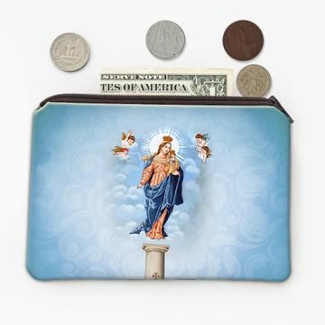 Our Lady Of The Pillar : Gift Coin Purse Blessed Virgin Mary Catholic Christianity Religious Faith