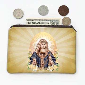 Our Lady Of The Rosary : Gift Coin Purse Virgin Mary Catholic Saint Jesus Holy Christian Faith