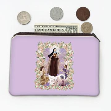 Saint Teresa Margaret Redi : Gift Coin Purse Catholic Church Angels Flower Frame Home Decor