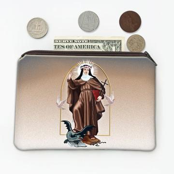 Saint Rose Of Viterbo : Gift Coin Purse Catholic Church Dragon Dove Cross Christian Holy