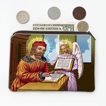 Saint Matthew The Evangelist : Gift Coin Purse Catholic Apostle Church Religious Angel
