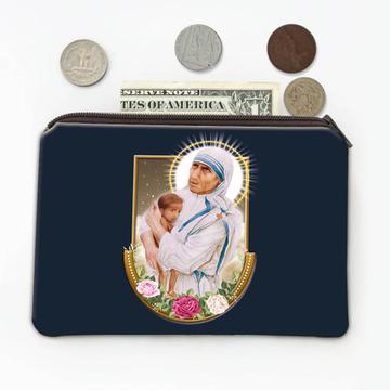Mother Teresa Child : Gift Coin Purse Baby Saint Catholic Madre Christian Roses Love