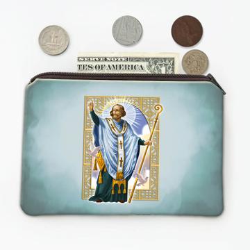 Saint Januarius : Gift Coin Purse San Gennaro Catholic Church Christian Religion Staff