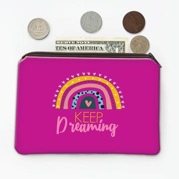Cute Rainbow Print : Gift Coin Purse Baby Girl Nursery Decor Keep Dreaming Boho Abstract