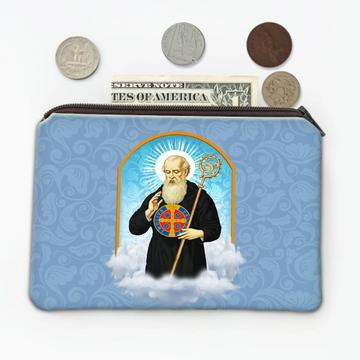 Saint Benedict Of Nursia : Gift Coin Purse Sao Bento Catholic Church Christian Religious Faith
