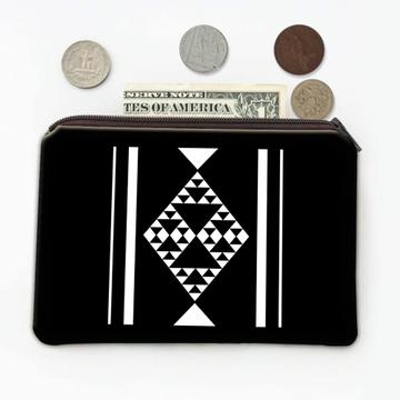 Tribal Black And White : Gift Coin Purse Fun Design For Home Kitchen Decor Abstract Print Coworker