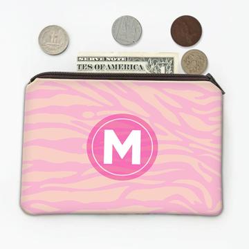 Pink Animal Print : Gift Coin Purse Personalized Custom Name For Her Girlfriend Woman Birthday Zebra