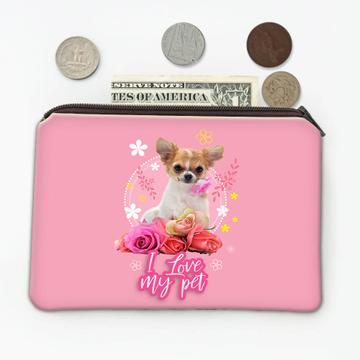 For Chihuahua Dog Lover Owner : Gift Coin Purse Dogs Animal Pet Photo Art Birthday Decor Cute