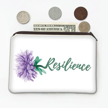 For Resilient Woman Resilience : Gift Coin Purse Flower Carnation Fun Art Print Feminine Birthday