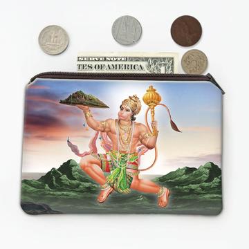 Hindu God Hanuman : Gift Coin Purse Vintage Indian Style Poster Religious Art Devotional Decor