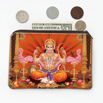 Traditional Hanuman Poster : Gift Coin Purse Rama Hindu God Lord Indian Style Devotional Art Print
