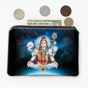 Vishnu Print Hinduism : Gift Coin Purse Hindu Religious Art God Lord Poster Vintage India Devotional