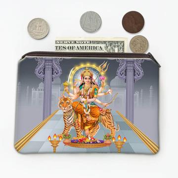 Durga Indian Goddess : Gift Coin Purse Hindu Poster For Home Wall Decor Devotional Art