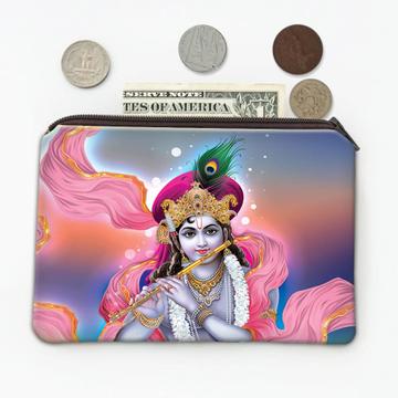 Krishna Hinduism : Gift Coin Purse Hindu Religious Art God Poster Vintage India Devotional