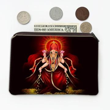 Lakshmi : Gift Coin Purse Vintage Style Indian Hindu Goddess Devotional Print Home Decor