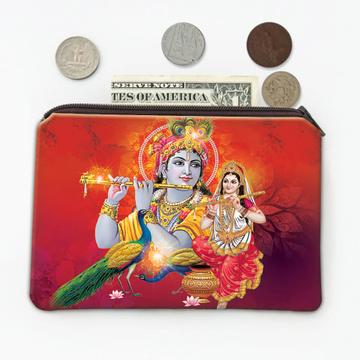 Krishna Indian God : Gift Coin Purse Hindu Poster Devotional Art Rama Home India
