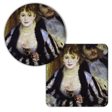 Renoir La Loge The Theatre Box : Gift Coaster Famous Oil Painting Art Artist Painter
