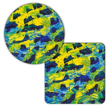 Painted Strokes Abstract : Gift Coaster Seamless Pattern Art Decor Handmade Wall Print
