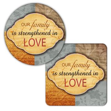 For Our Family : Gift Coaster Love Faith Christian New Home Abstract Prints Anniversary Arabesque