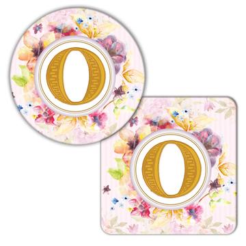 Monogram Letter O : Gift Coaster Name Initial Alphabet ABC
