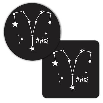 Aries : Gift Coaster Zodiac Signs Esoteric Horoscope Astrology