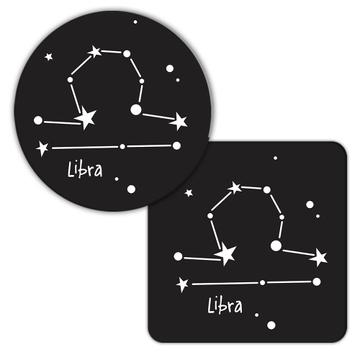 Libra : Gift Coaster Zodiac Sign Esoteric Horoscope Astrology