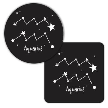 Aquarius : Gift Coaster Zodiac Signs Esoteric Horoscope Astrology