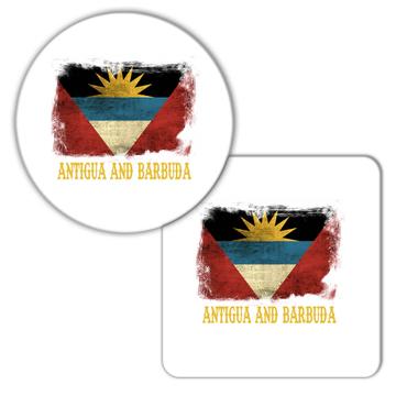 Antigua And Barbuda Flag : Gift Coaster North America Country Souvenir Pride Citizen Patriotic