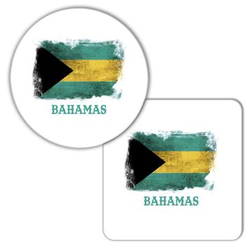 Bahamas Bahamian Flag : Gift Coaster Distressed North American Country Souvenir Pride Vintage