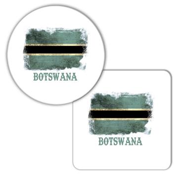 Botswana Botswanan Flag : Gift Coaster Africa African Country Souvenir Patriotic Vintage Pride