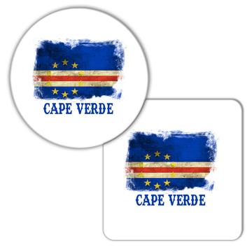 Cape Verde Flag Cabo : Gift Coaster Verdean Country Souvenir Patriotic Vintage Africa