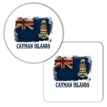 Cayman Islands Flag : Gift Coaster Distressed Proud Islander North America Country Souvenir Art
