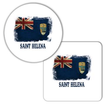 Saint Helena Flag : Gift Coaster Africa African Island Country National Souvenir Distressed Art