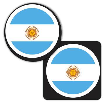 Argentina : Gift Coaster Flag Never Underestimate The Power Argentine Expat Country