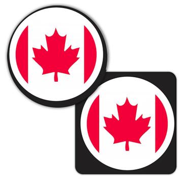 Canada : Gift Coaster Flag Never Underestimate The Power Canadian Expat Country