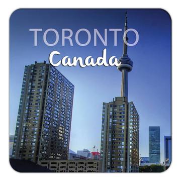 TORONTO CANADA : Gift Coaster Tower Canadian Pride Flag Country Souvenir Travel