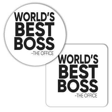 Worlds Best BOSS : Gift Coaster Office Work Funny Appreciation Gift Birthday