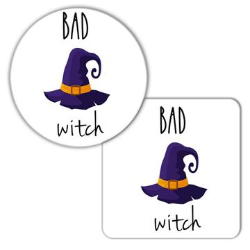 BAD WITCH Hat : Gift Coaster Fall Decoration Halloween Scary