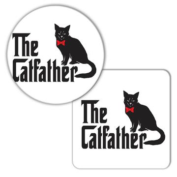 The CatFather : Gift Coaster Godfather Cat Dad Cat Father Father’s Day Corleone