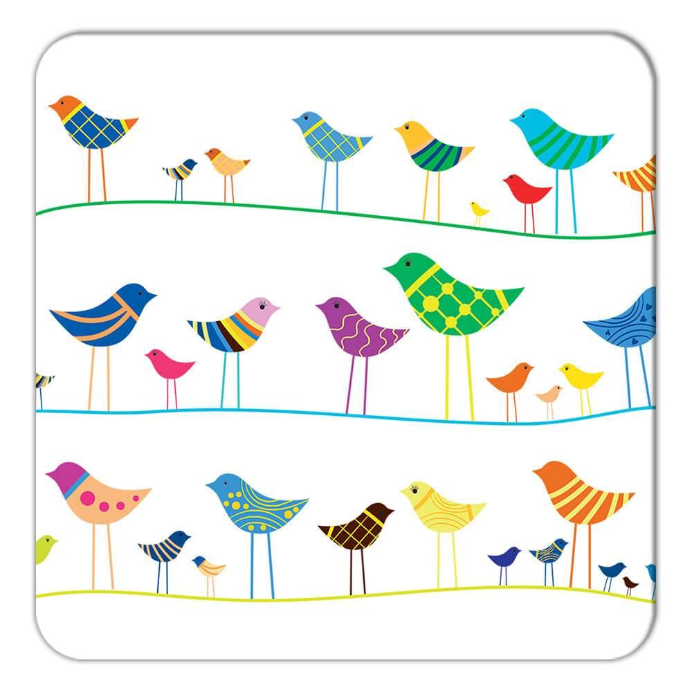 Geschenk Untersetzer: Vögel an Drahtschnur Tier süß Naturbeobachter beobachtender Vogel - Bild 3 von 10