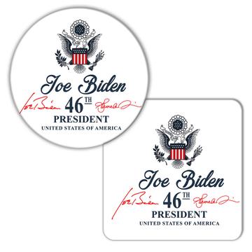 46th President Seal Crest Eagle : Gift Coaster Joe Biden USA Memorabilia