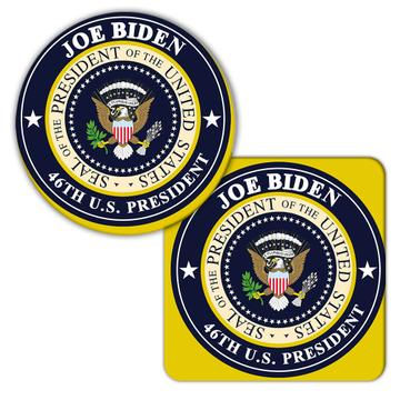 Joe Biden 46th President Seal : Gift Coaster Democrat USA Memorabilia