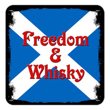 Freedom And Whiskey : Gift Coaster Party Robert Burns Night Poetry Scottish Wall Poster