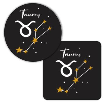 Taurus Constellation : Gift Coaster Zodiac Sign Astrology Horoscope Happy Birthday Stars
