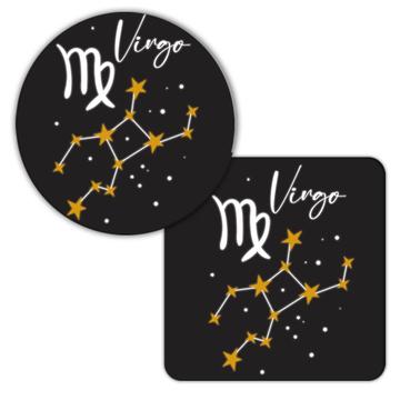Virgo Constellation : Gift Coaster Zodiac Sign Horoscope Astrology Happy Birthday Stars