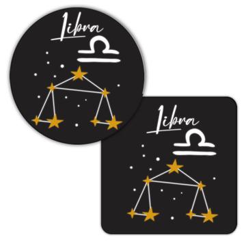 Libra Constellation : Gift Coaster Zodiac Sign Horoscope Astrology Happy Birthday Stars