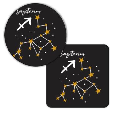 Sagittarius Constellation : Gift Coaster Zodiac Sign Horoscope Astrology Birthday Stars